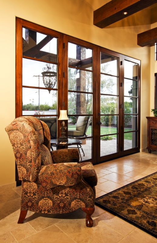 Patio Door with Glass Panels